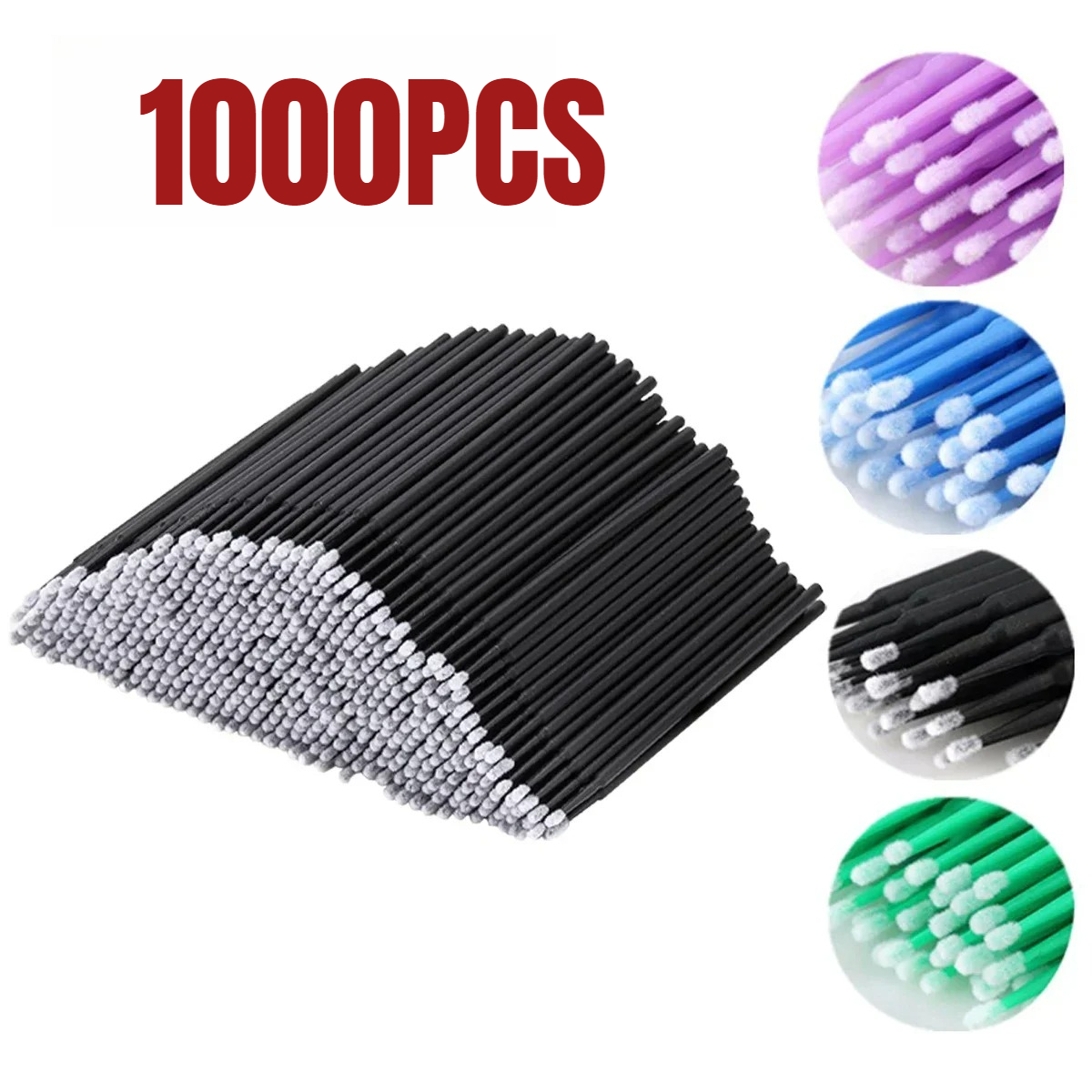Beauty Makeup Tool - 1000/500 шт. щетка для чистки ресниц,