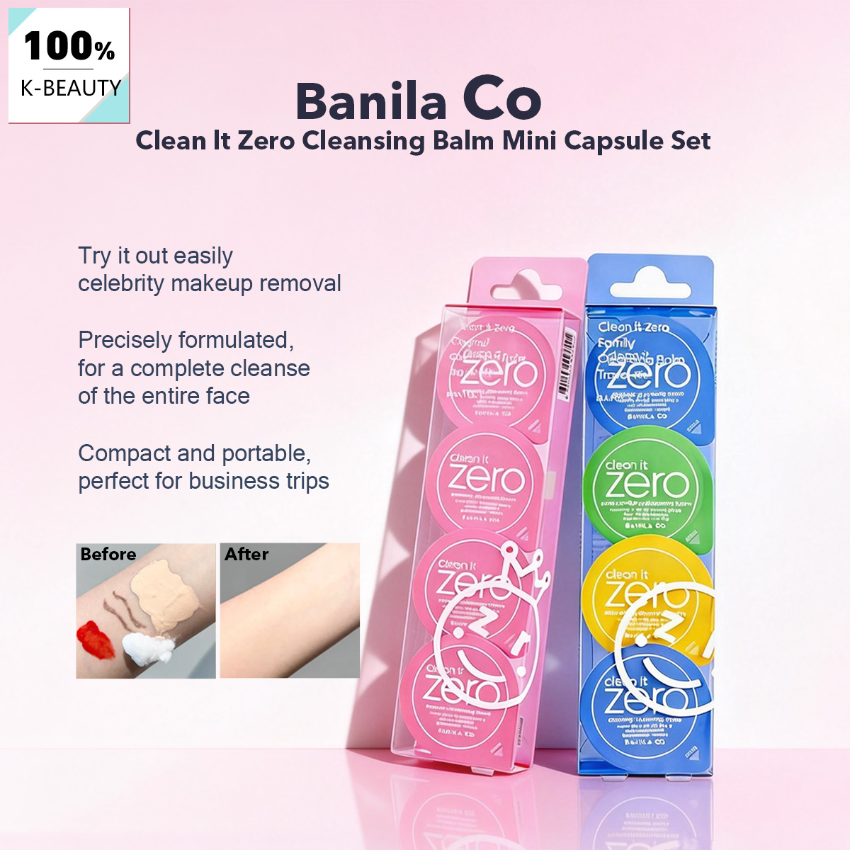 Beauty With Makeup - Набор мини-капсул очищающего бальзама Banila Co