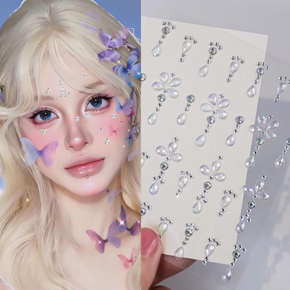Beauty Makeup Quotes - 1 лист 3D-наклеек для лица с