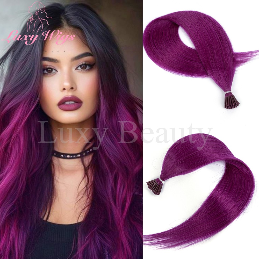 Pure Beauty Hair & Makeup - Цветные фиолетовые I Tip Micro Bead