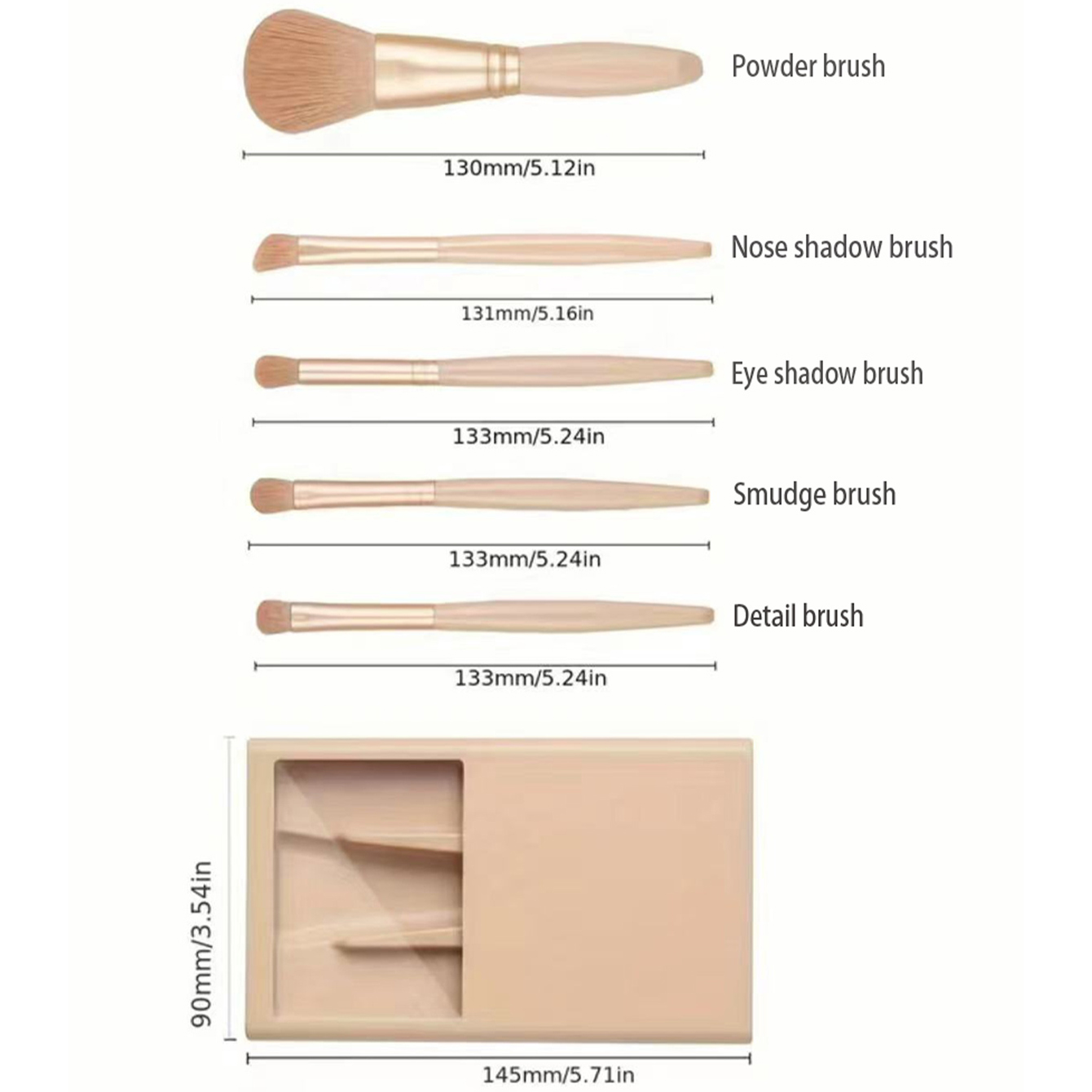 5 шт., набор косметических кис – обзор и цена Beauty Makeup Box Set
